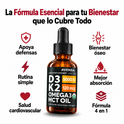 D3K2 Omega+ Drops™ Vitamina D3 + K2 + Omega 3 + MCT Oil