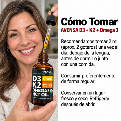 D3K2 Omega+ Drops™ Vitamina D3 + K2 + Omega 3 + MCT Oil